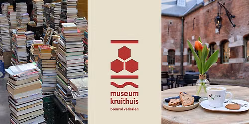 Boekenmarkt op de binnenplaats van Museum Kruithuis — museum-expo in Den Bosch