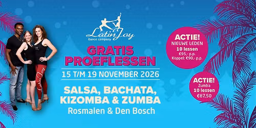 Gratis proeflessen salsa, bachata, kizomba & zumba. — Uitgaan in Den Bosch